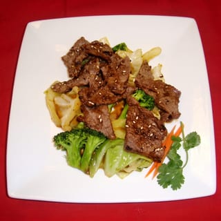 Korean BBQ Beef Rice Dish